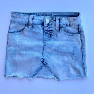Girls Justice size 8 Bleached Denim skort, skirt, mini skirt (Shorts attached)